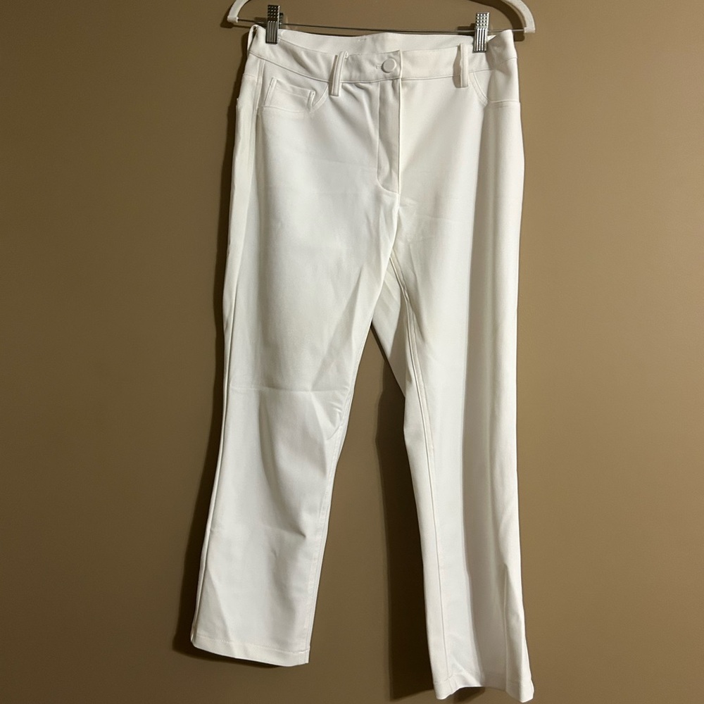 Elie Tahari White Cropped Pants